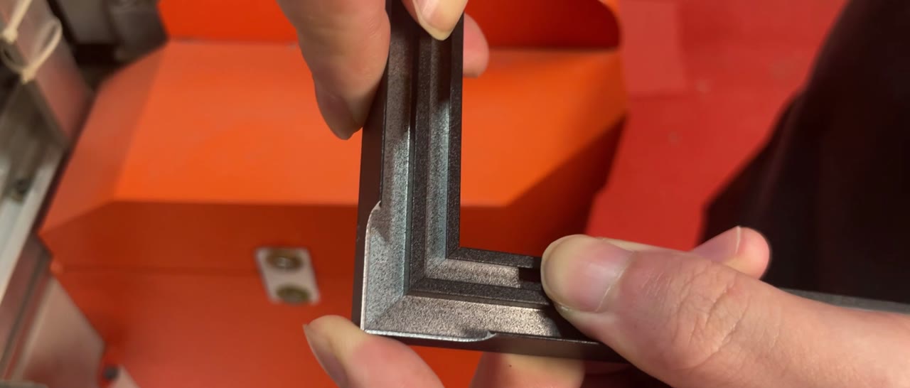 Corner cut and notched in one go